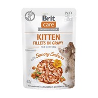 Корм Brit Care з лососем філе в соусі вологий для кошенят 85г