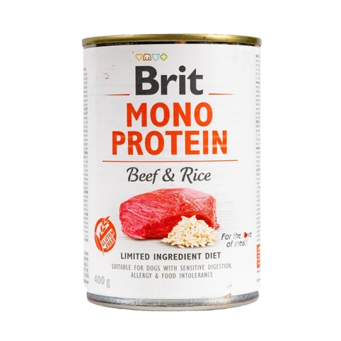 Корм Brit Care Mono Protein з яловичиною та рисом вологий для собак 400г