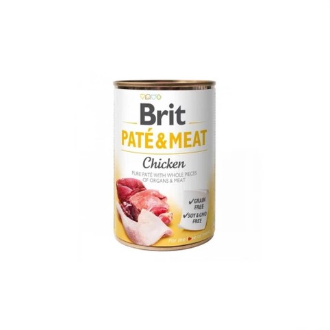 Корм Brit Care Pate&Meat з куркою вологий для собак 400г