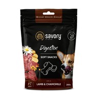 Ласощі Savory з ягням та ромашкою для покращення травлення м’які для собак 200г