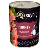 Корм Savory Dog Gourmand паштет з індичкою для дорослих собак усіх порід 400г