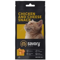 Хрумкі ласощі Savory з куркою та сиром подушечки для дорослих вибагливих котів 60г