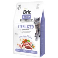 Корм Brit Care Качка та індичка беззерновий сухий для стерилізованих котів з надмірною вагою 2кг