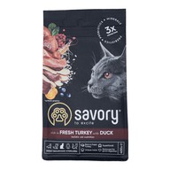 Корм Savory зі свіжою індичкою та качкою сухий для стерилізованих котів 400г