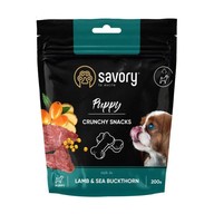 Ласощі Savory з ягням та обліпихою для здорового росту хрусткі для цуценят усіх порід 200г