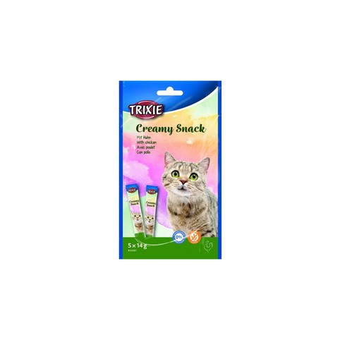 Ласощі Trixie Creamy Snacks з куркою для котів 5x14г