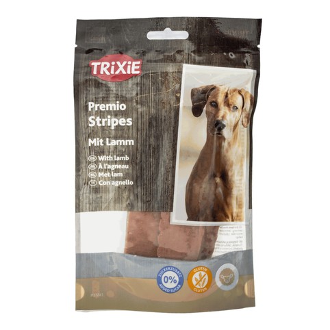 Ласощі Trixie Premio Lamb Stripes з ягням смужки для собак 100г