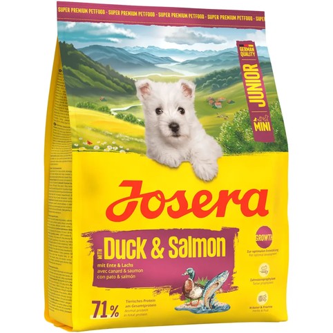 Корм Josera Mini Junior з качкою та лососем сухий для цуценят 900г