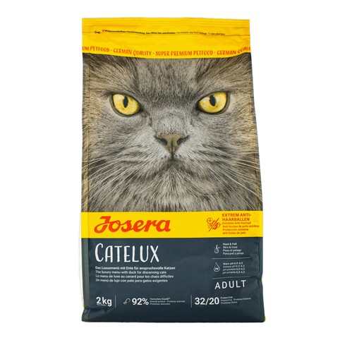 Корм Josera Catelux з качкою та картоплею сухий для довгошерстих та вибагливих котів 2кг