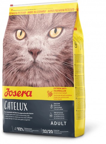 Корм Josera Catelux з качкою та картоплею сухий для довгошерстих та вибагливих котів 400г