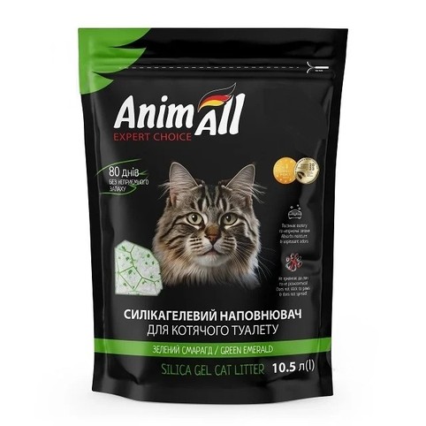 Наповнювач AnimAll Зелений смарагд силікагель для котячого туалету 10,5л