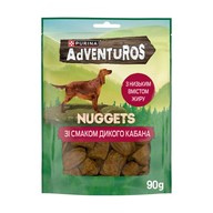 Ласощі Adventuros Nuggets шматочки зі смаком дикого кабана для дорослих собак 90г