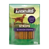 Ласощі Adventuros Stripes смужки зі смаком оленини для дорослих собак 90г