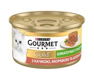 Корм Purina Gourmet Gold Террін Качка-морква-шпинат для котів з/б 85г