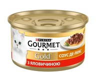 Корм Purina Gourmet Gold Соус з яловичиною для котів з/б 85г