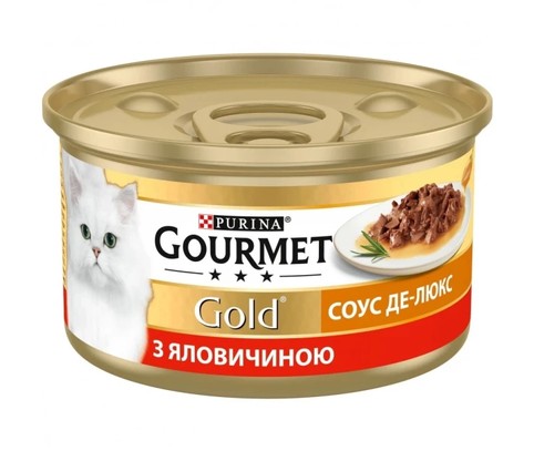 Корм Purina Gourmet Gold Соус з яловичиною для котів з/б 85г