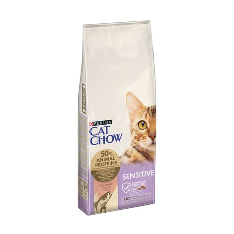 Корм Cat Chow Sensitive з лососем сухий для дорослих котів із чутливою шкірою та травленням 1,5кг