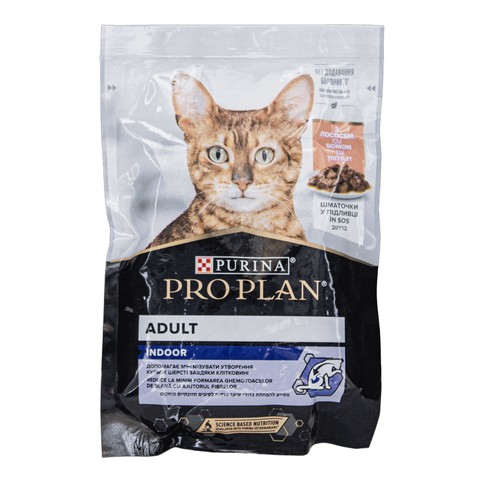Корм ProPlan Indoor з лососем для котів, що живуть вдома 85г