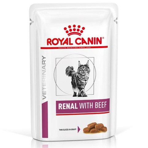 Корм Royal Canin Renal Cat Beef лікувальний вологий в соусі для котів 85г