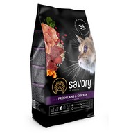 Корм Savory з ягнятиною та куркою для стерилізованих котів сухий 400г