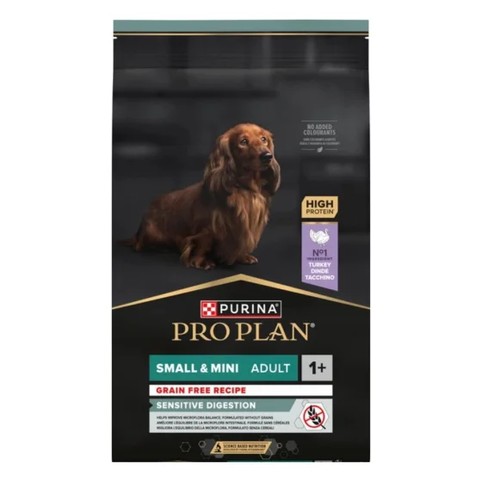Корм ProPlan Small&Mini Sensitive сухий беззерновий з індичкою для собак малих порід з чутливим травленням 7кг